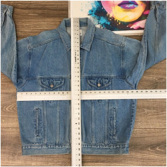 Vintage Pepsi Cola Denim Trucker Jean Jacket Logo Button Men's Size L‎ - Picture 6 of 6